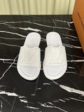 Louis Vuitton Lettered Strap Slide Sandals — hero