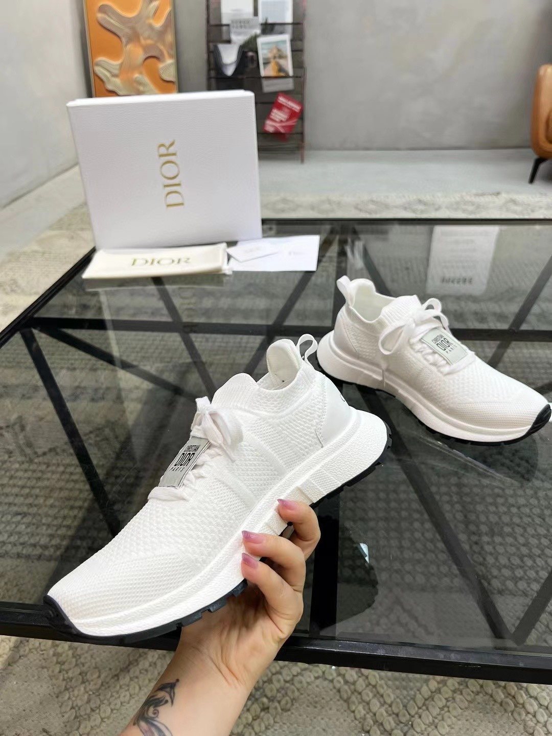 Dior Knit Low-Top Sneakers — model