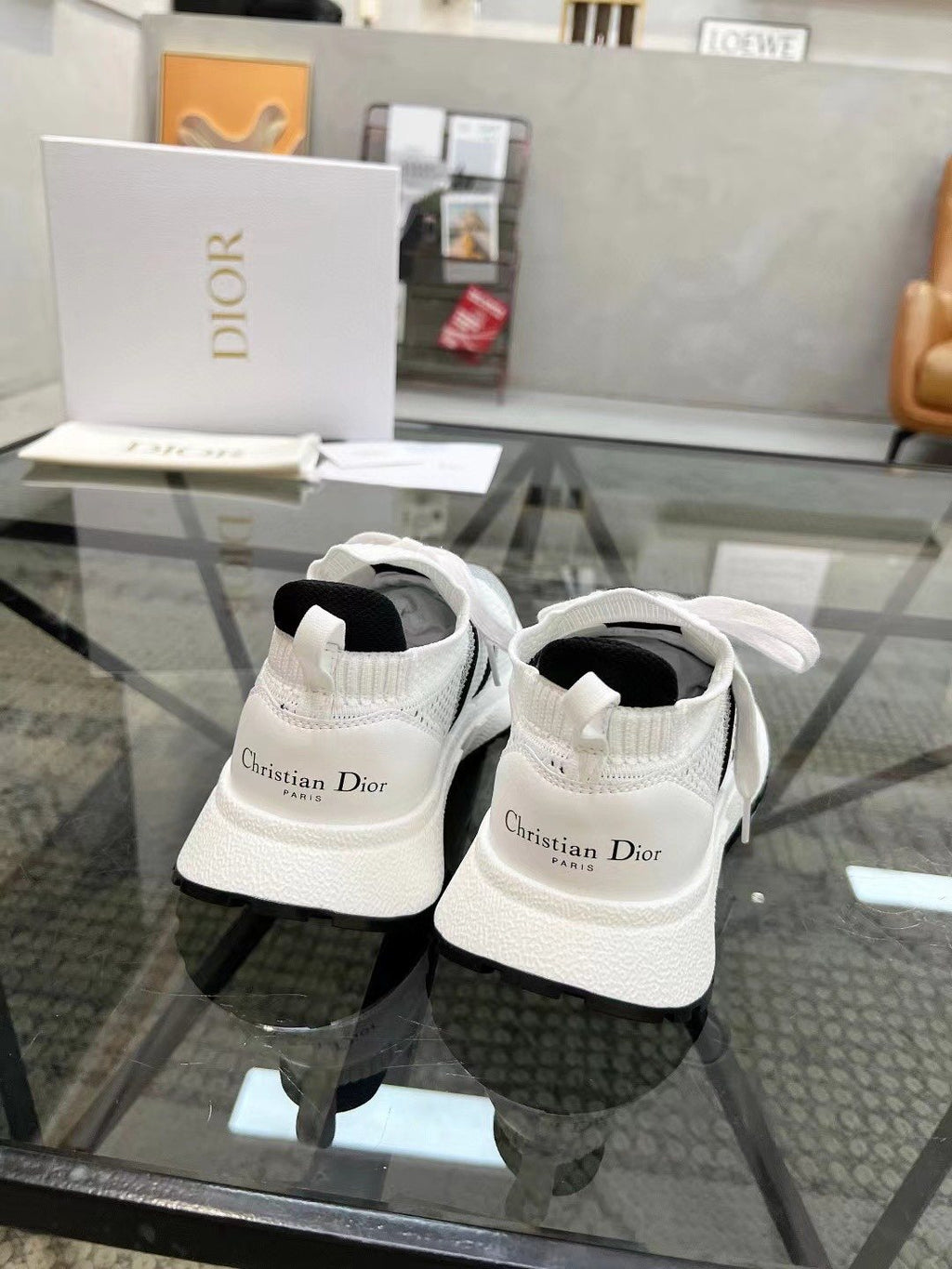 Dior Knit Low-Top Sneakers — back