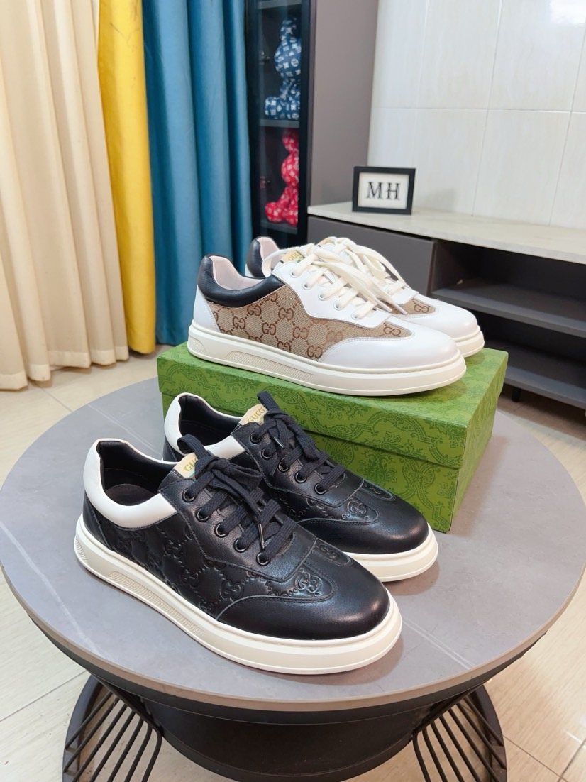 Gucci Embossed Low-Top Sneakers — front