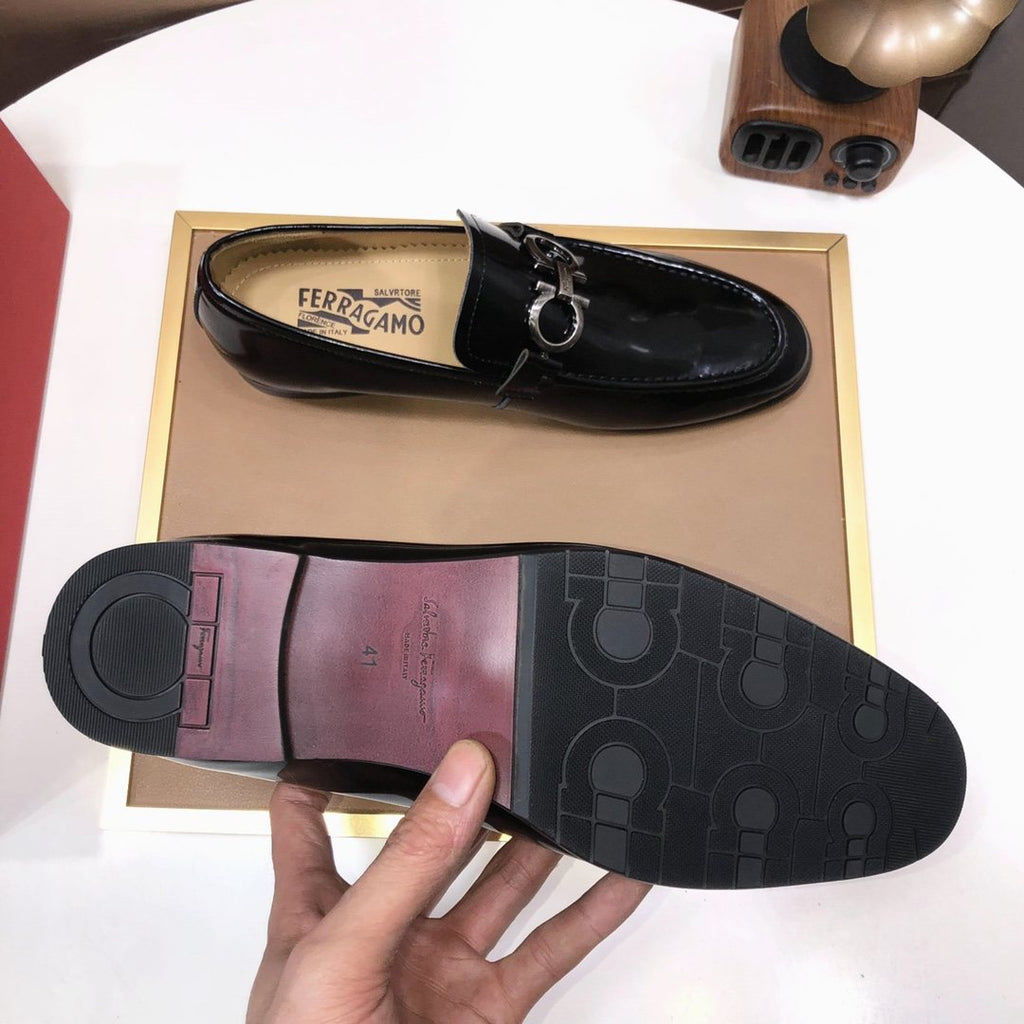 Ferragamo Metal Ring Loafers — detail