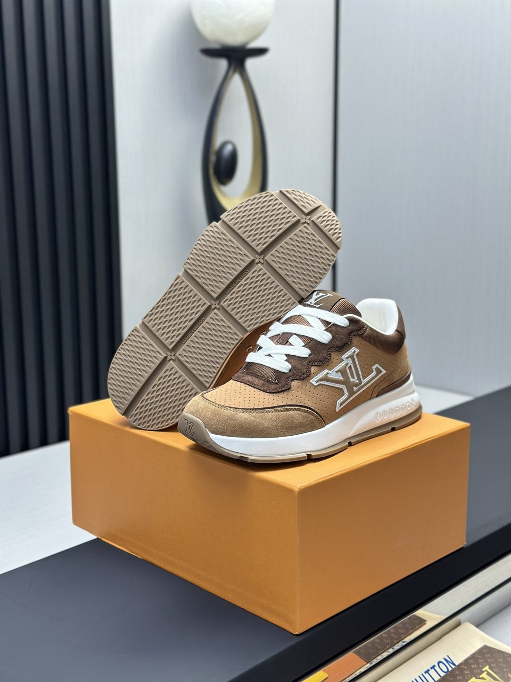 Louis Vuitton Low-Top Lace-Up Sneakers — front