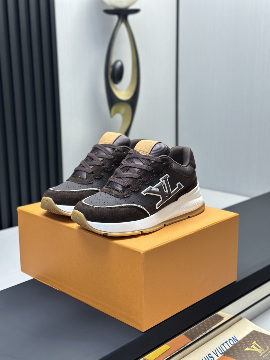 Louis Vuitton Low-Top Lace-Up Sneakers — front