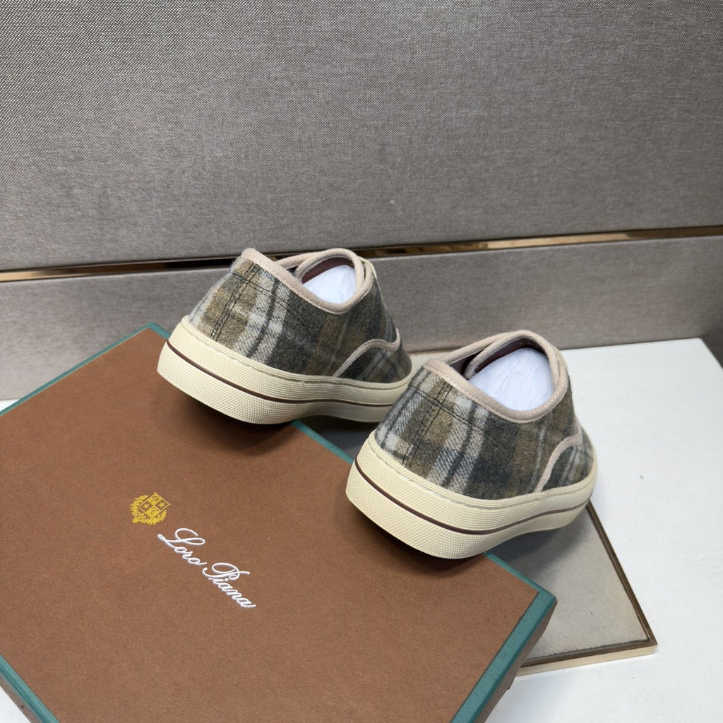 Loro Piana Plaid Low-Top Sneakers — back