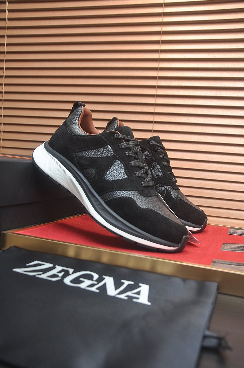ZEGNA Low-Top Panel Sneakers — front