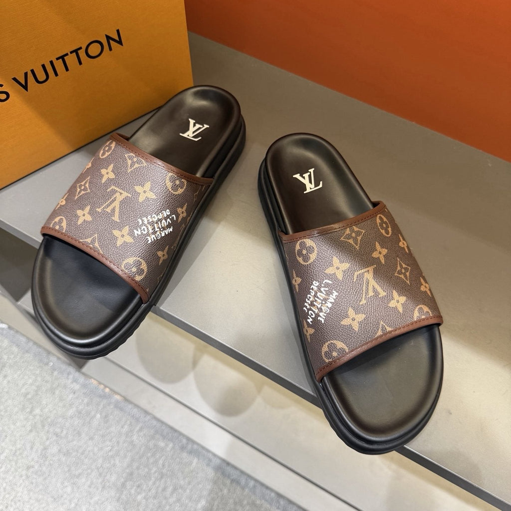 Louis Vuitton Monogram Slide Sandals — side