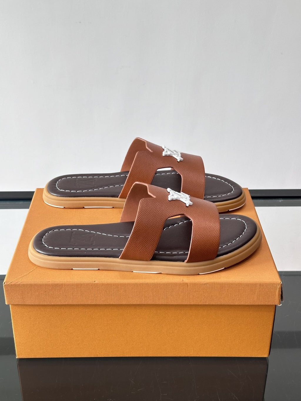 Louis Vuitton Isola Monogram Slide Sandals — front