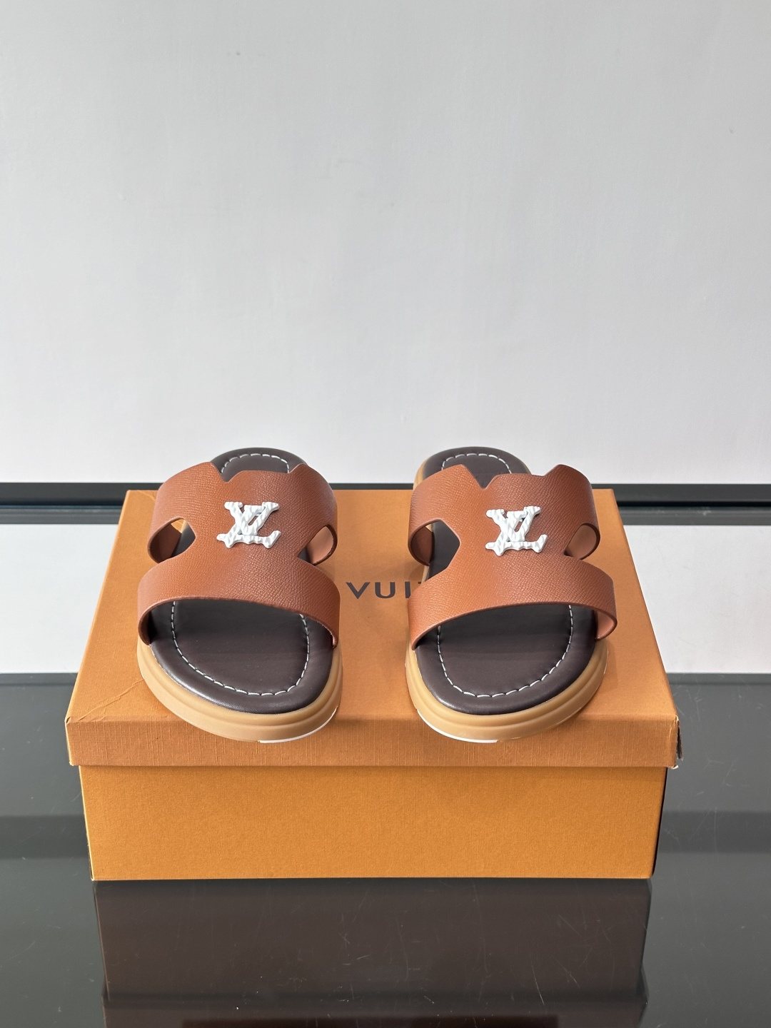 Louis Vuitton Isola Monogram Slide Sandals — front