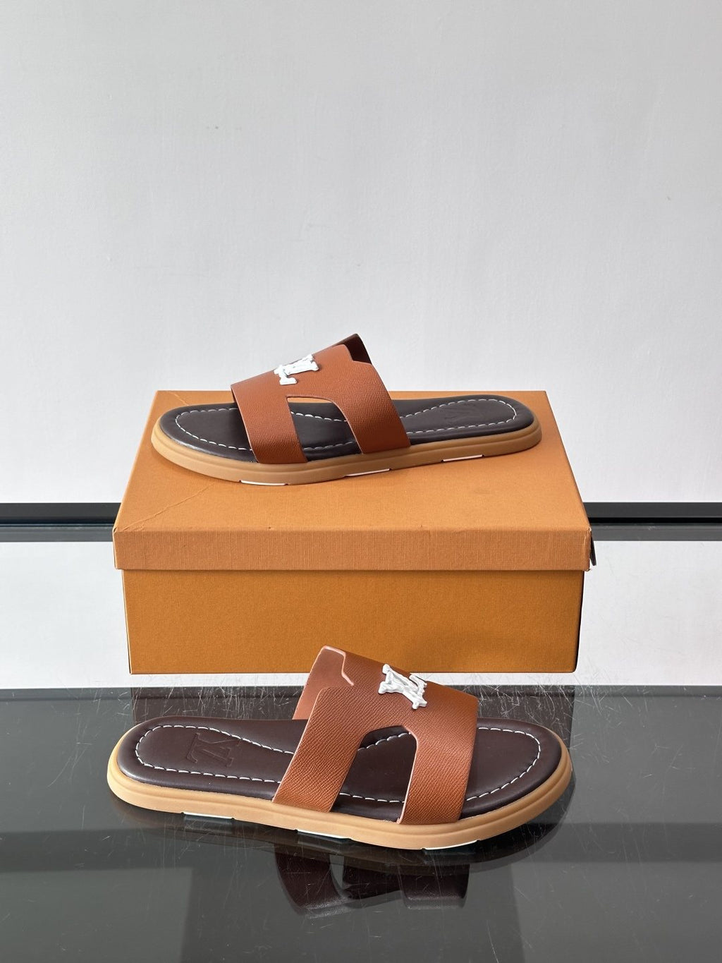 Louis Vuitton Isola Monogram Slide Sandals — front