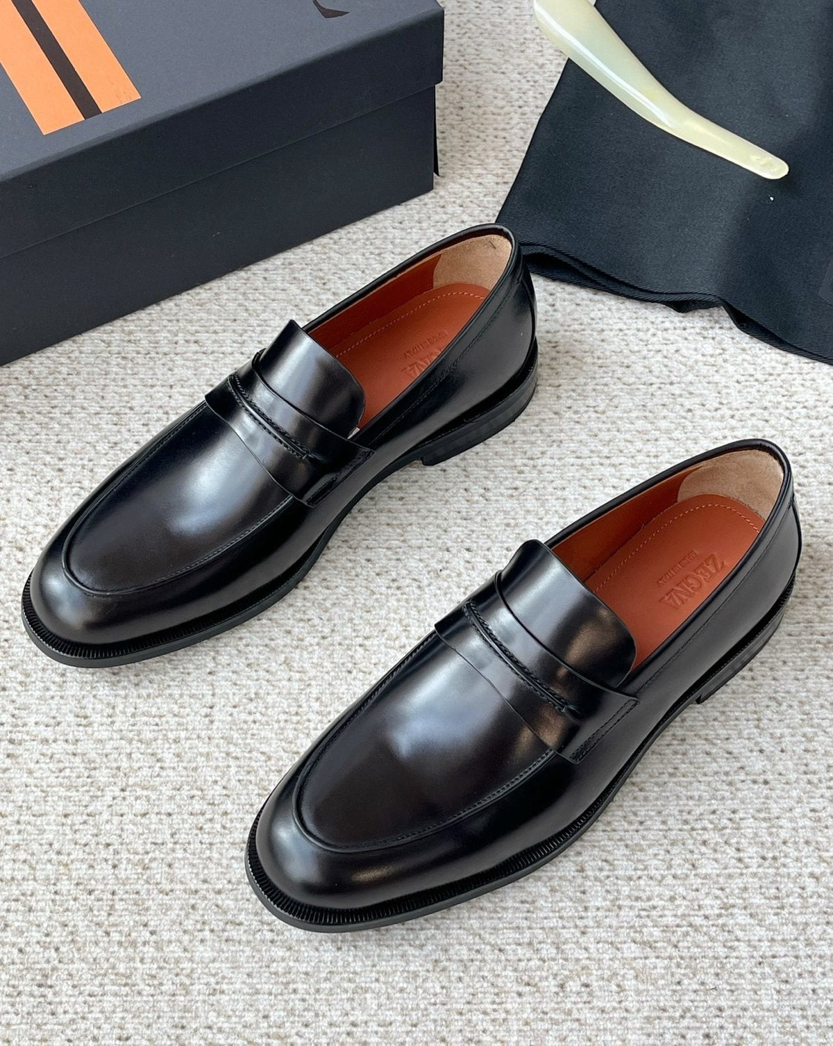 Zegna Penny Loafers — side