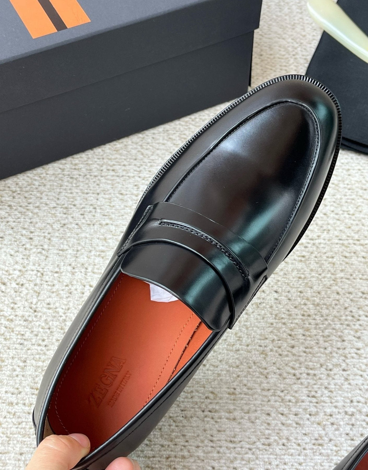 Zegna Penny Loafers — detail