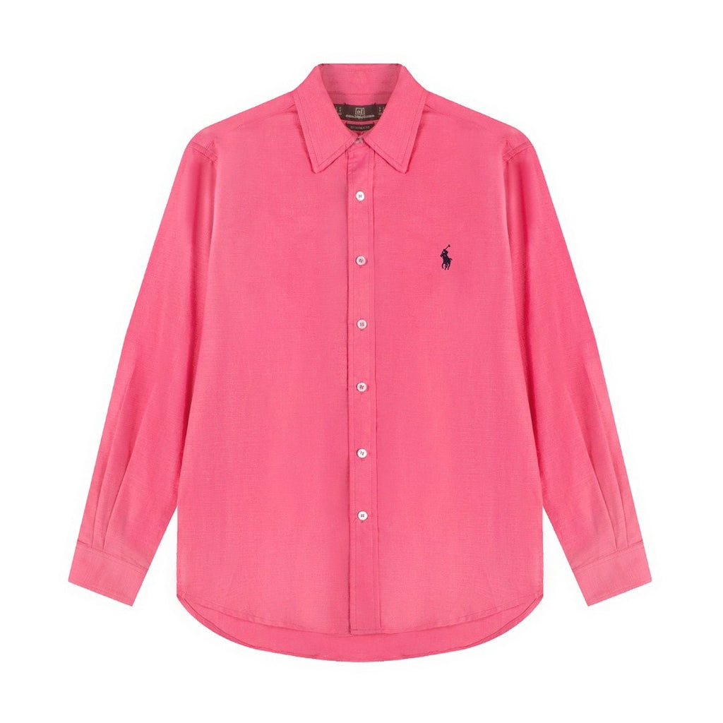 Test2-Ralph Lauren Embroidered Cotton-Blend Slub Linen Long-Sleeve Shirt — front