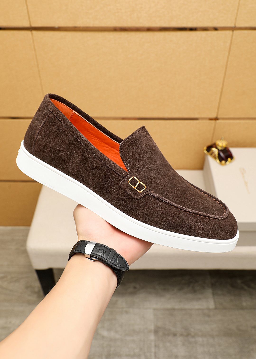 Santoni Moc-Toe Slip-On Shoes — model
