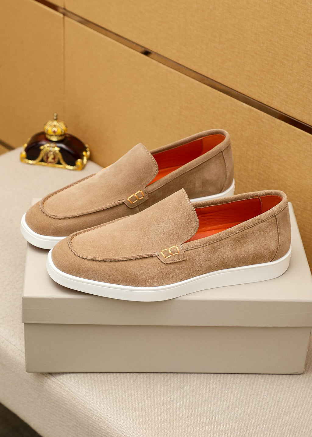 Santoni Moc-Toe Slip-On Shoes — side