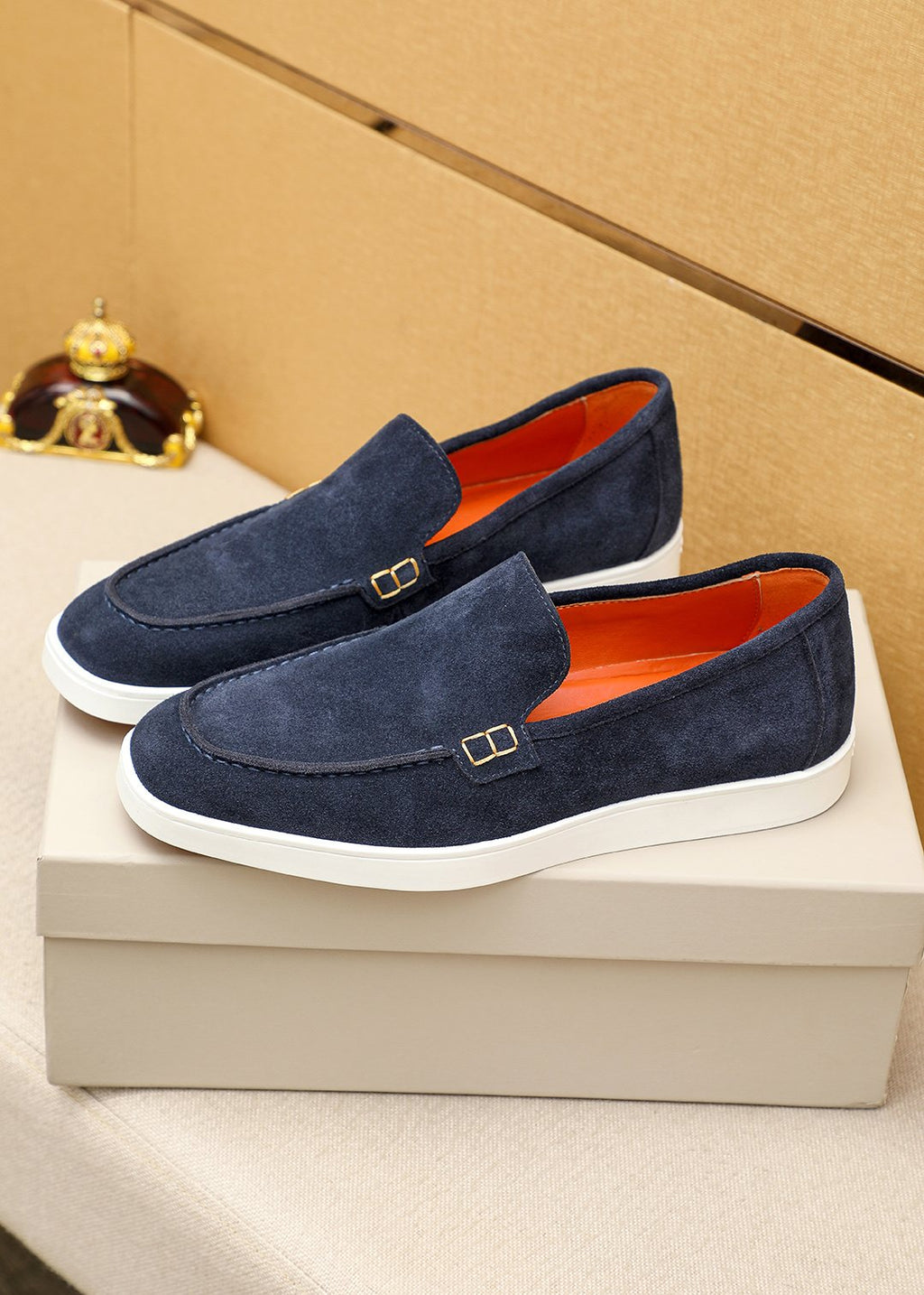Santoni Moc-Toe Slip-On Shoes — hero