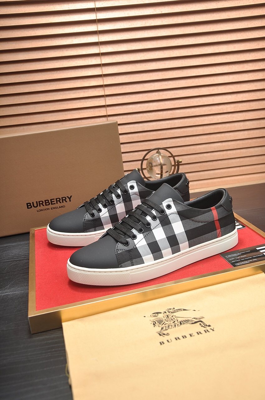 Burberry Black Check Sneakers — front