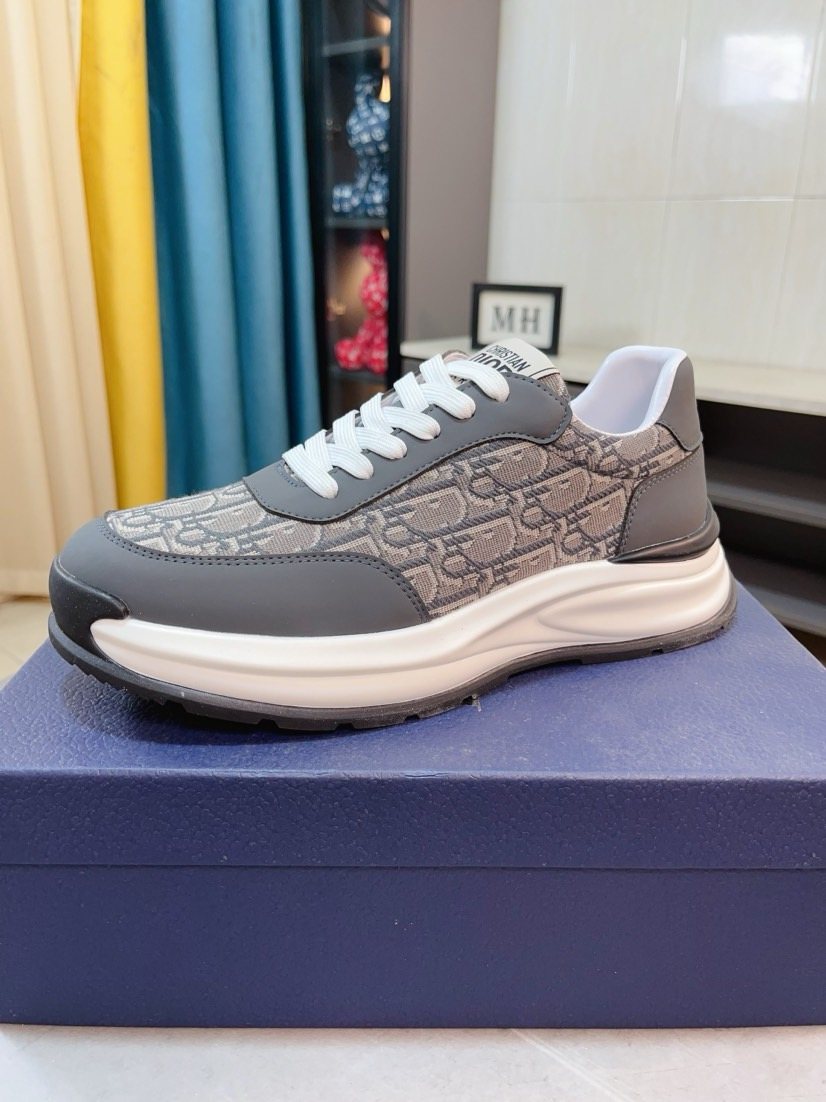 Dior Patterned Low-Top Sneakers — front