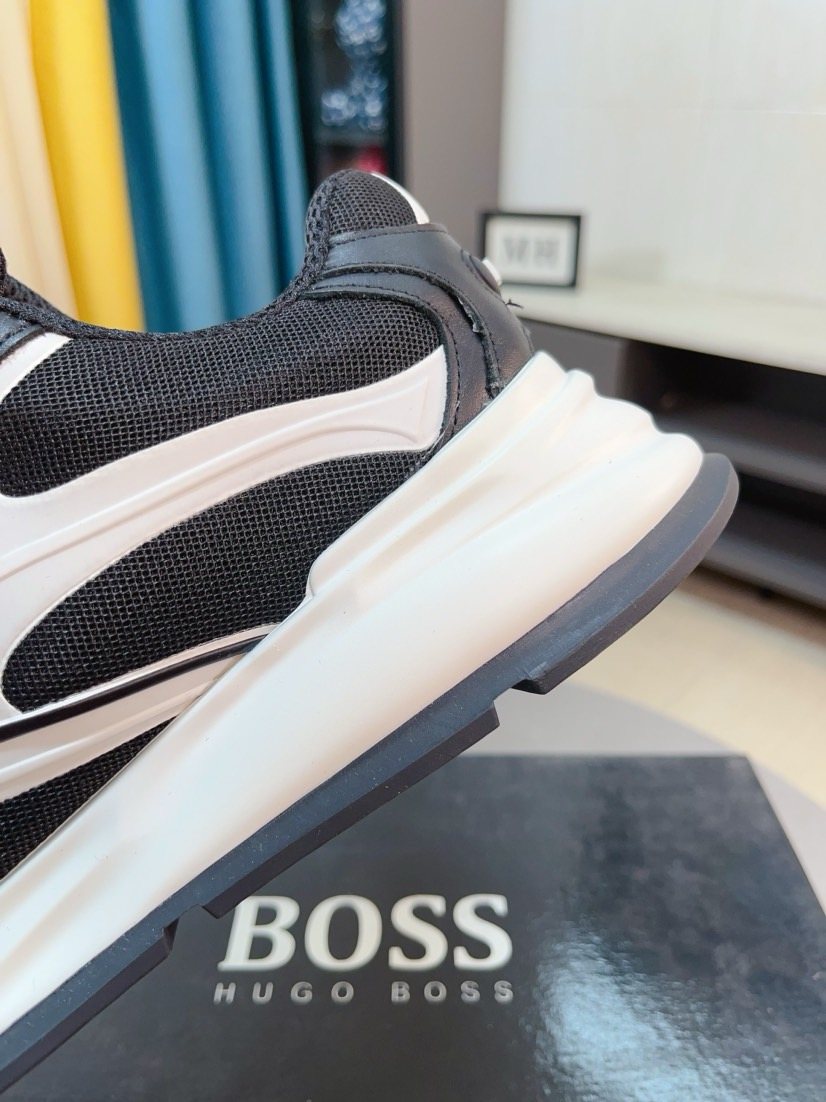 BOSS Mesh Panel Athletic Sneakers — detail