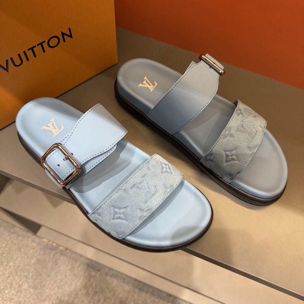 Louis Vuitton Two-Strap Slide Sandals — front