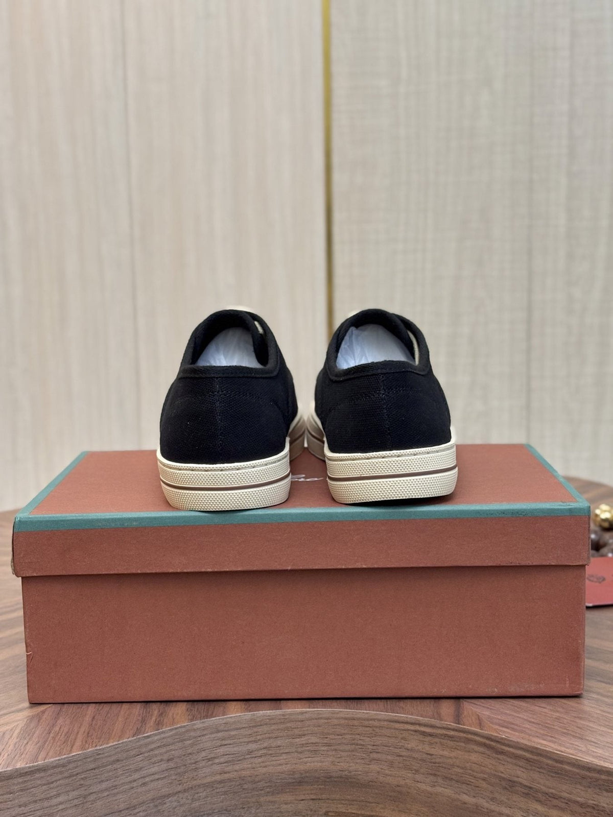 Loro Piana Low-Top Canvas Sneakers — back