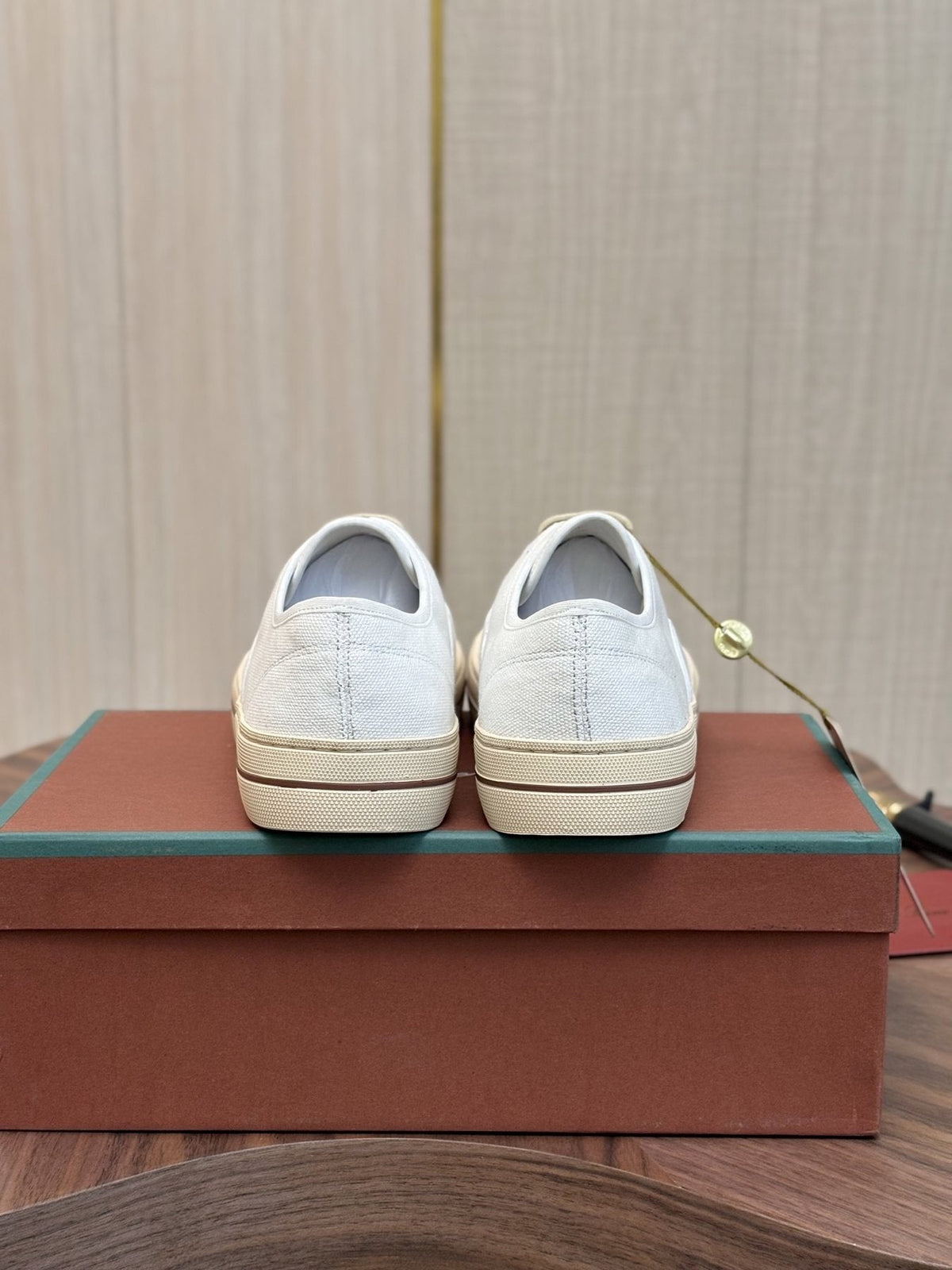Loro Piana Low-Top Canvas Sneakers — back