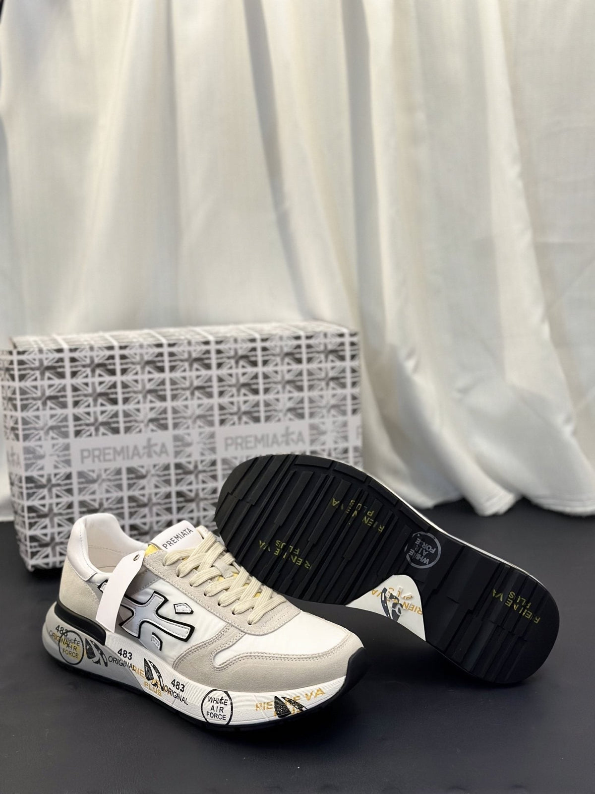 PREMIATA Layered Low-Top Sneakers — hero