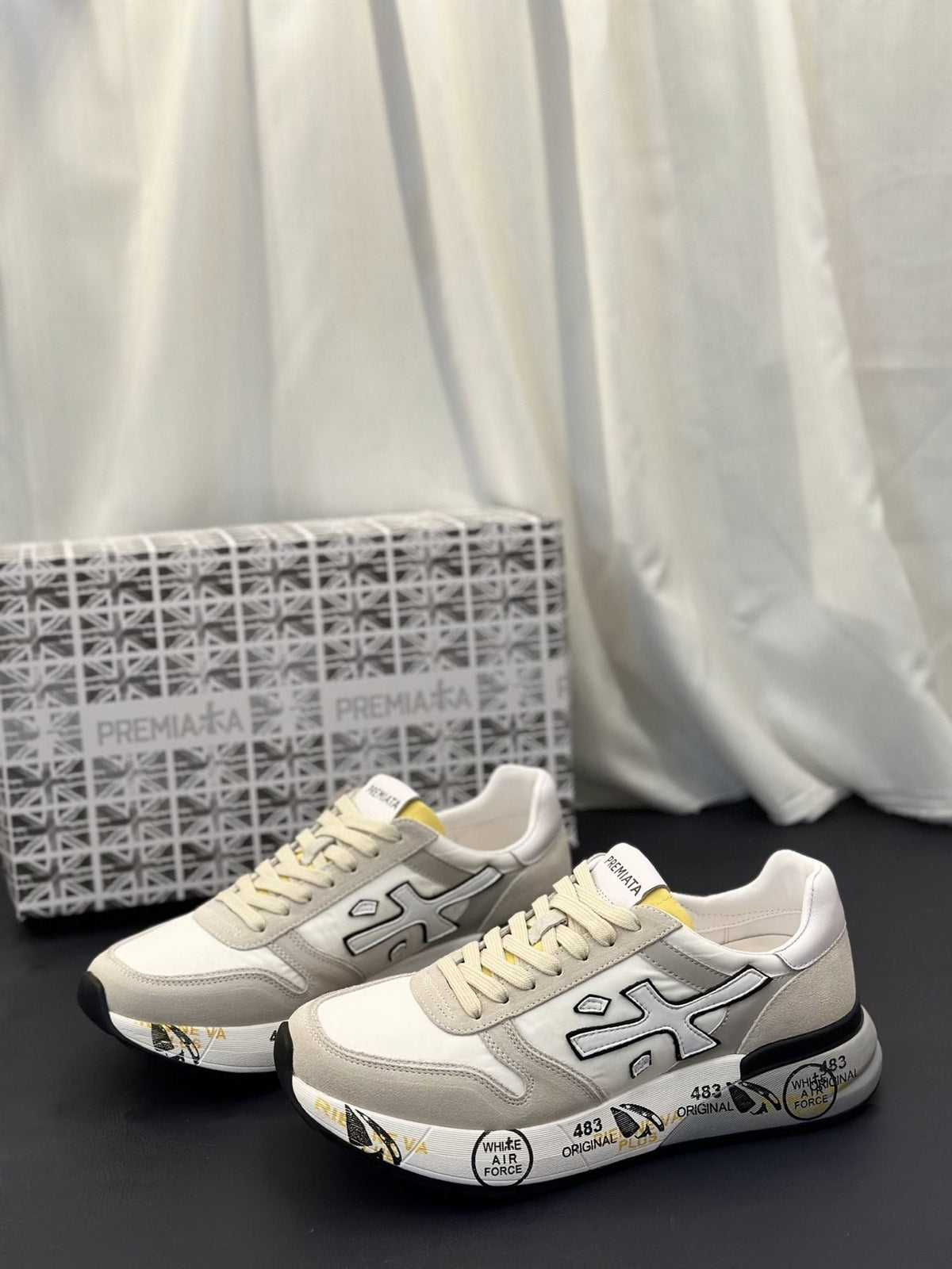PREMIATA Layered Low-Top Sneakers — side