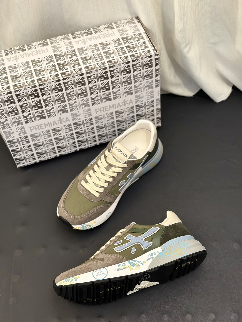 PREMIATA Layered Low-Top Sneakers — front