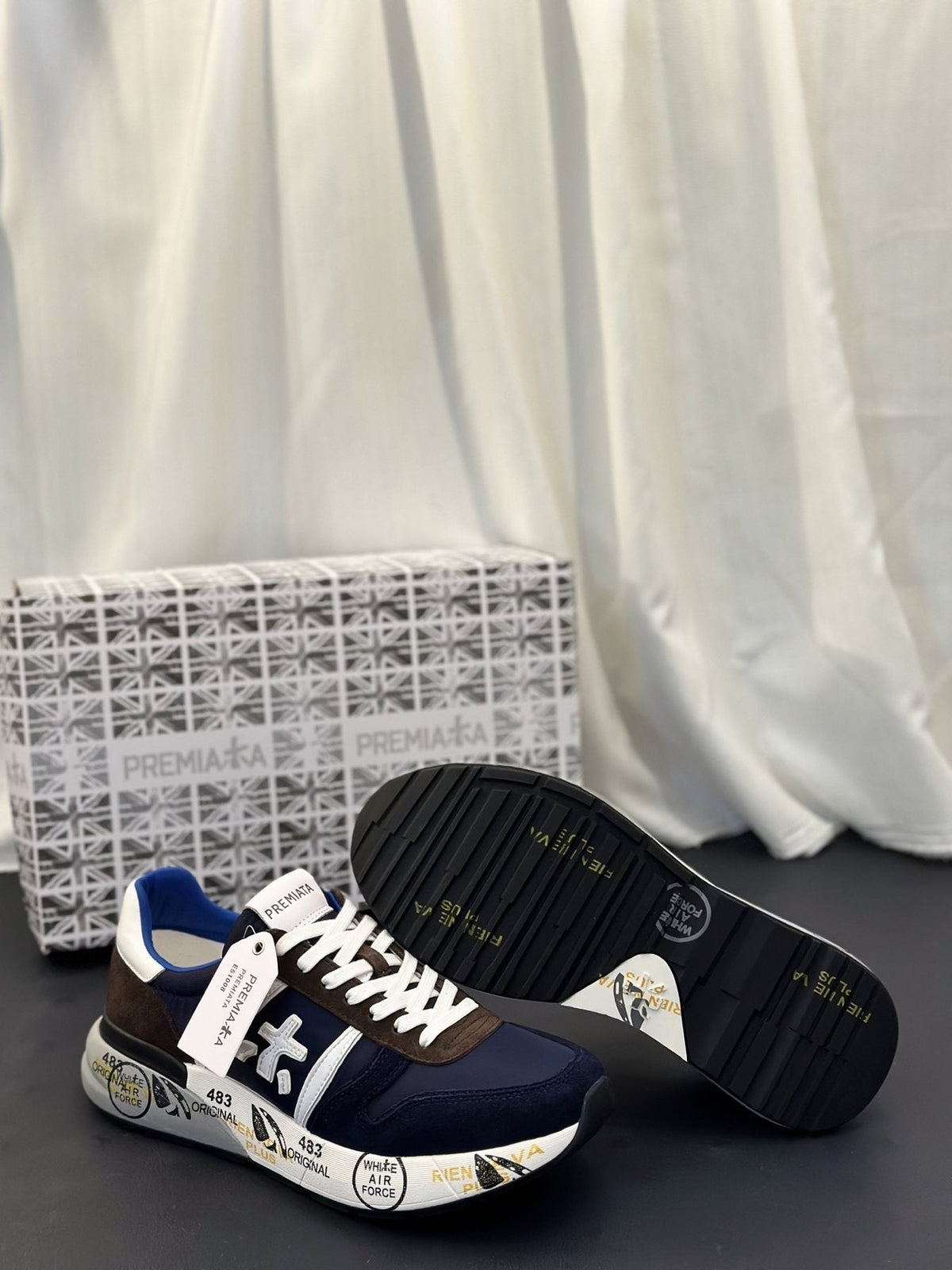 PREMIATA Layered Low-Top Sneakers — side