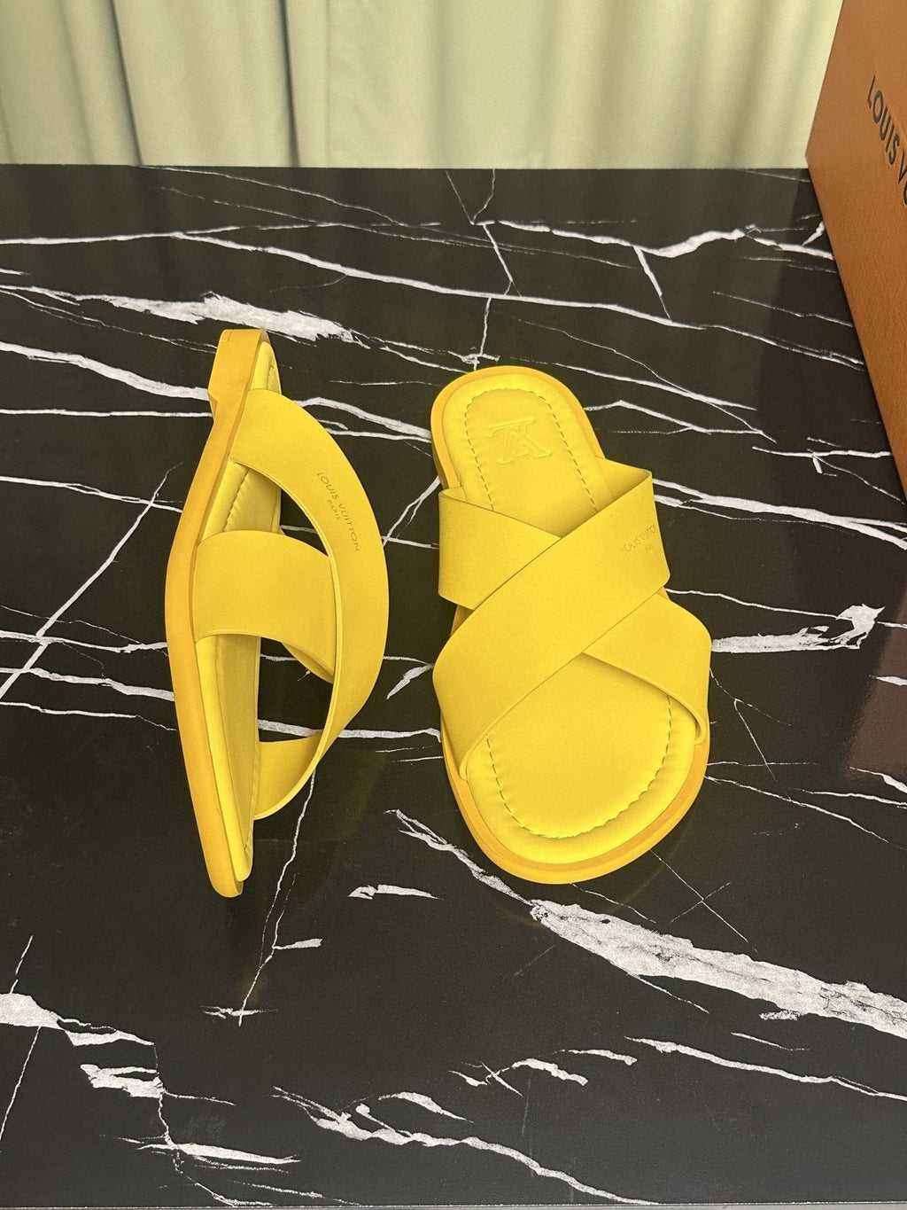 Louis Vuitton Crossover Slide Sandals — front