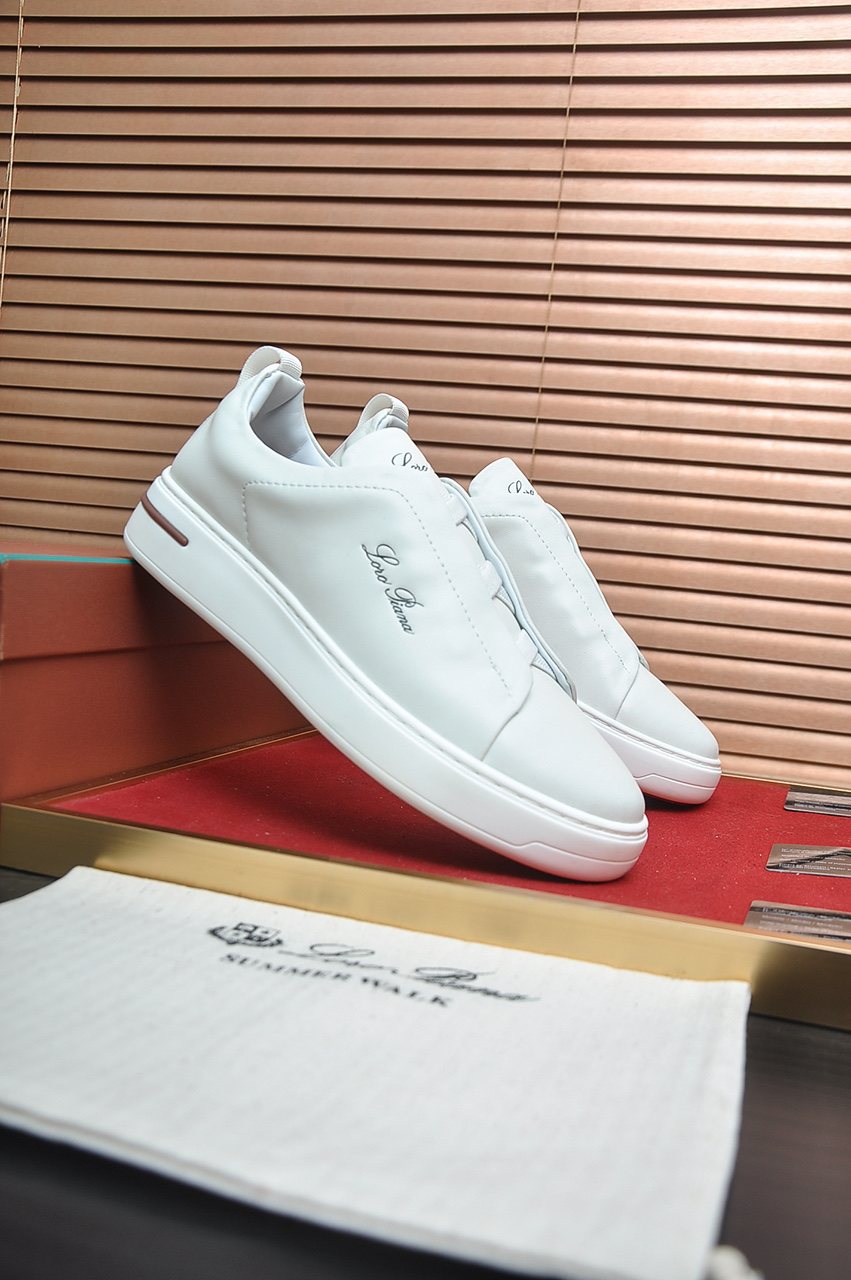 微商相册测试鞋子-Loro Piana Low-Top Slip-On Sneakers — front