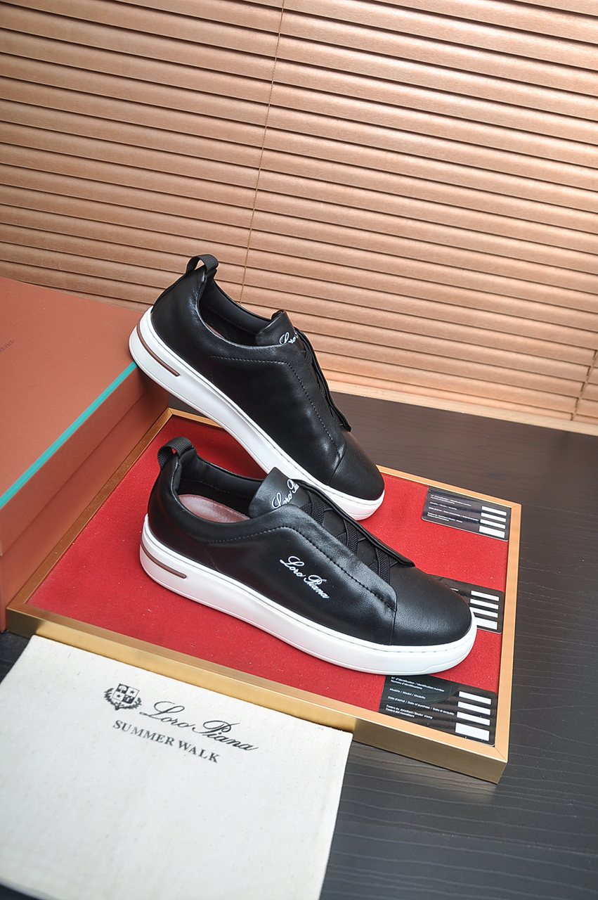 微商相册测试鞋子-Loro Piana Low-Top Slip-On Sneakers — side