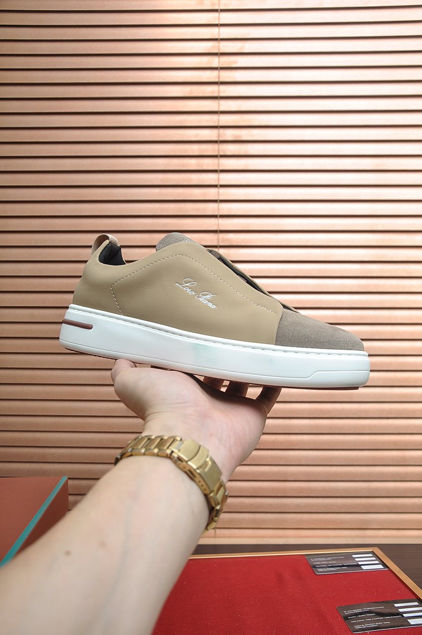 微商相册测试鞋子-Loro Piana Low-Top Slip-On Sneakers — side