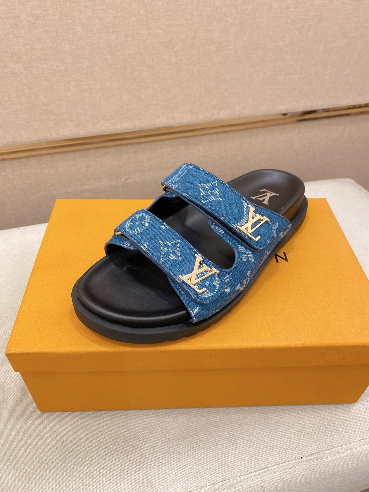 Louis Vuitton Double-Strap Slide Sandals — front