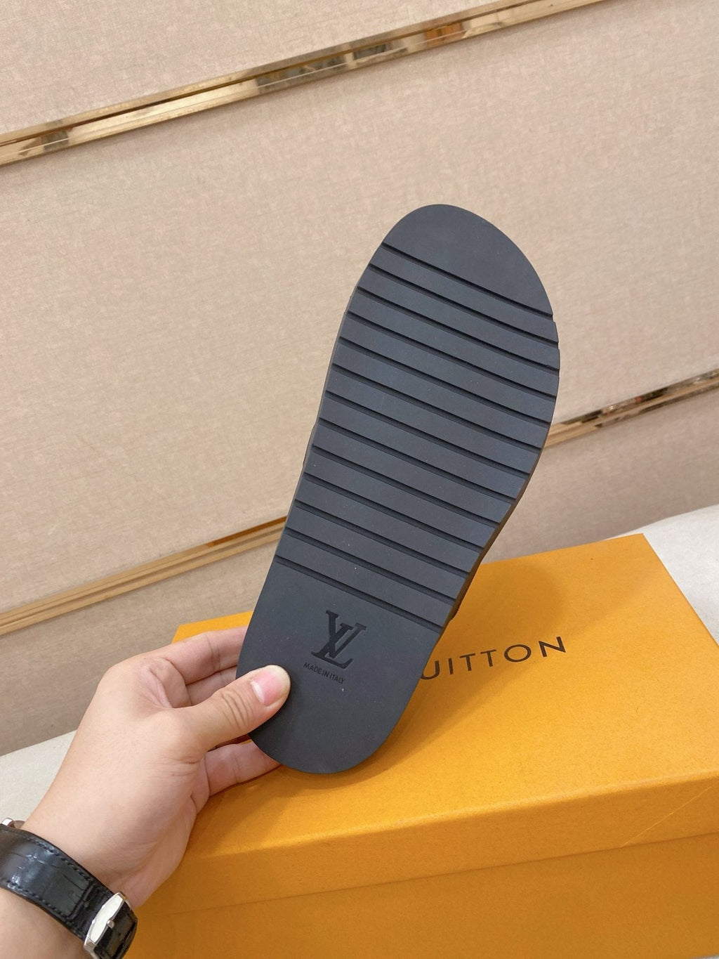 Louis Vuitton Double-Strap Slide Sandals — back