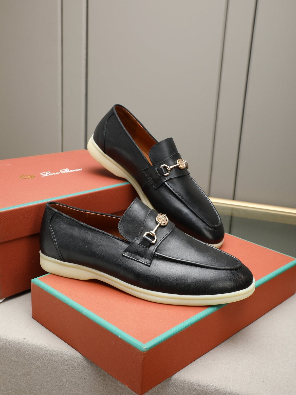 Loro Piana Men’s Bit Loafers — front
