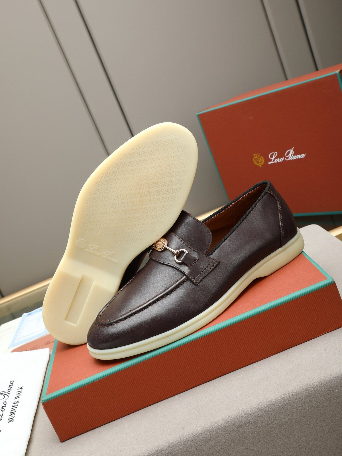 Loro Piana Men’s Bit Loafers — front