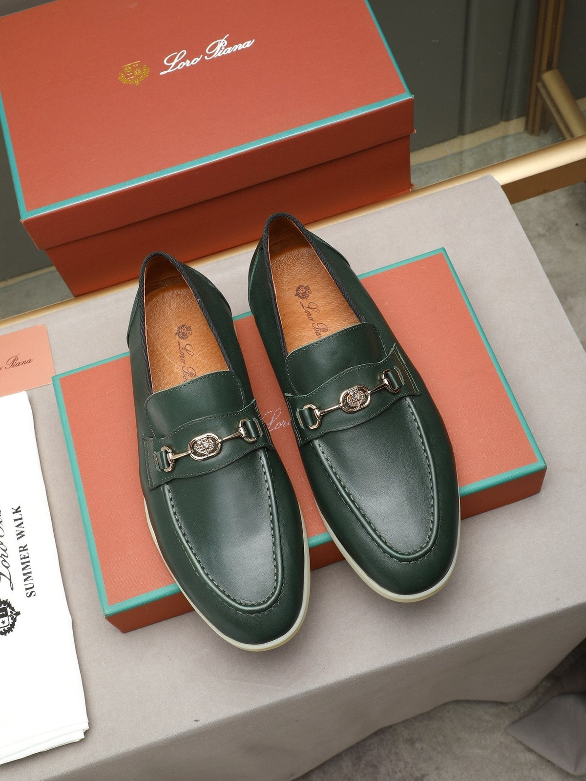 Loro Piana Men’s Bit Loafers — front