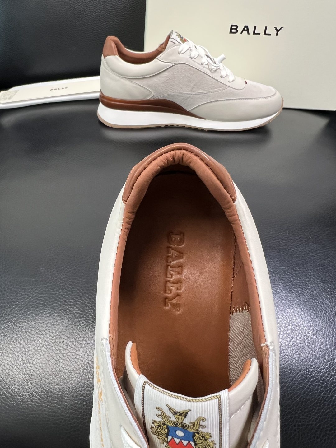 BALLY Black and Brown Low-Top Sneakers — back