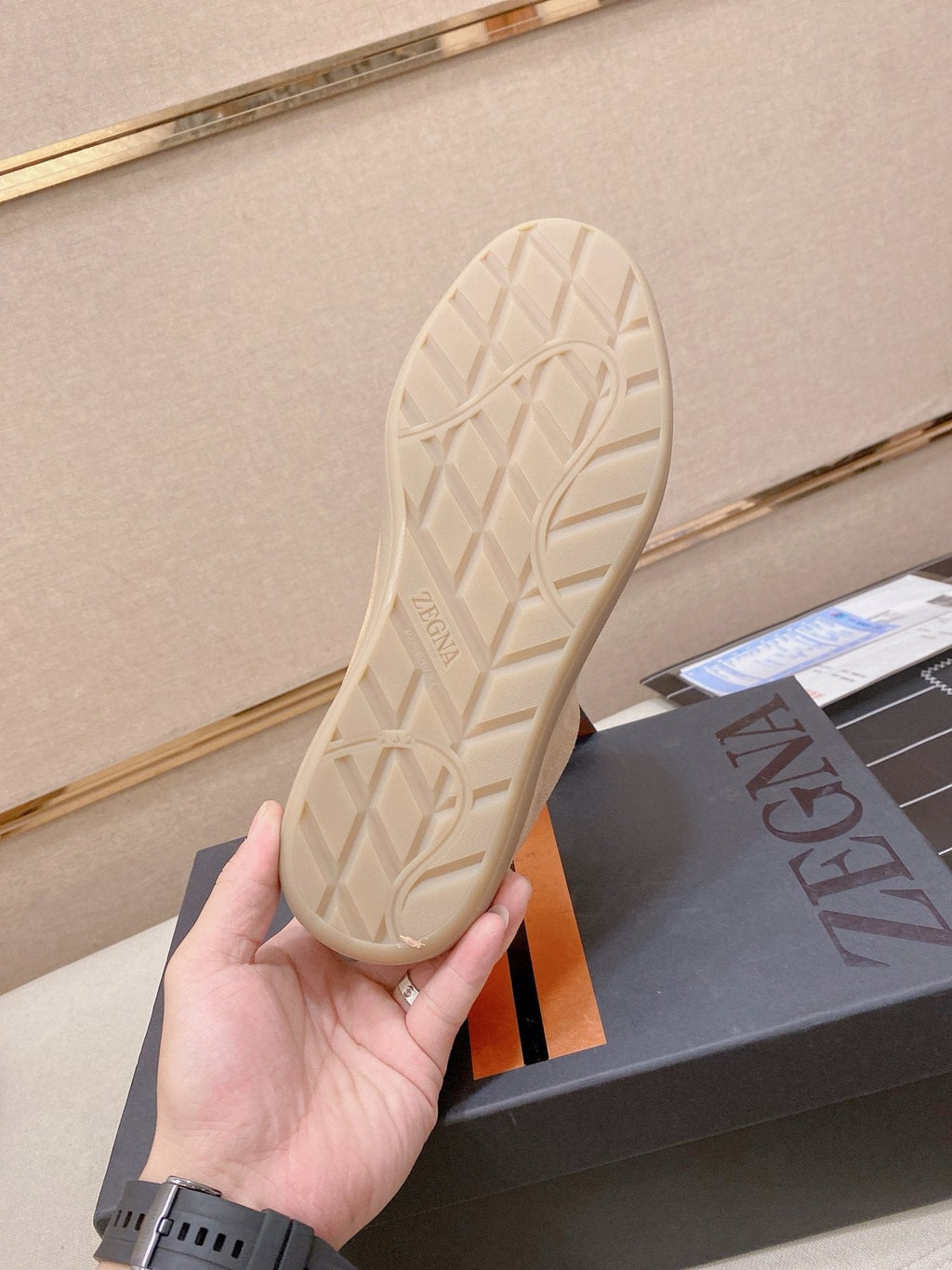 ZEGNA Suede Low-Top Sneakers — side