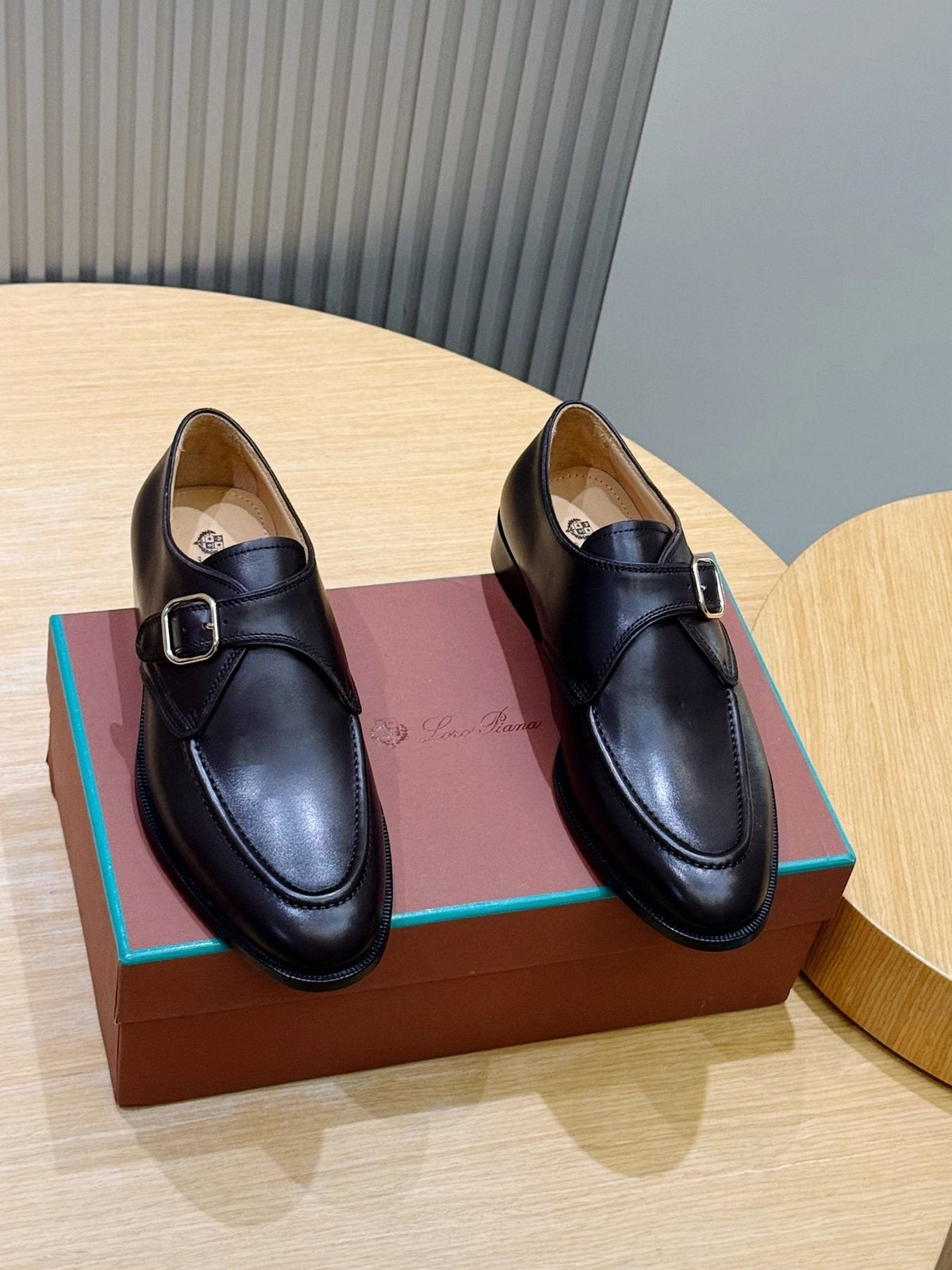 Loro Piana Suede Buckle Loafers — front