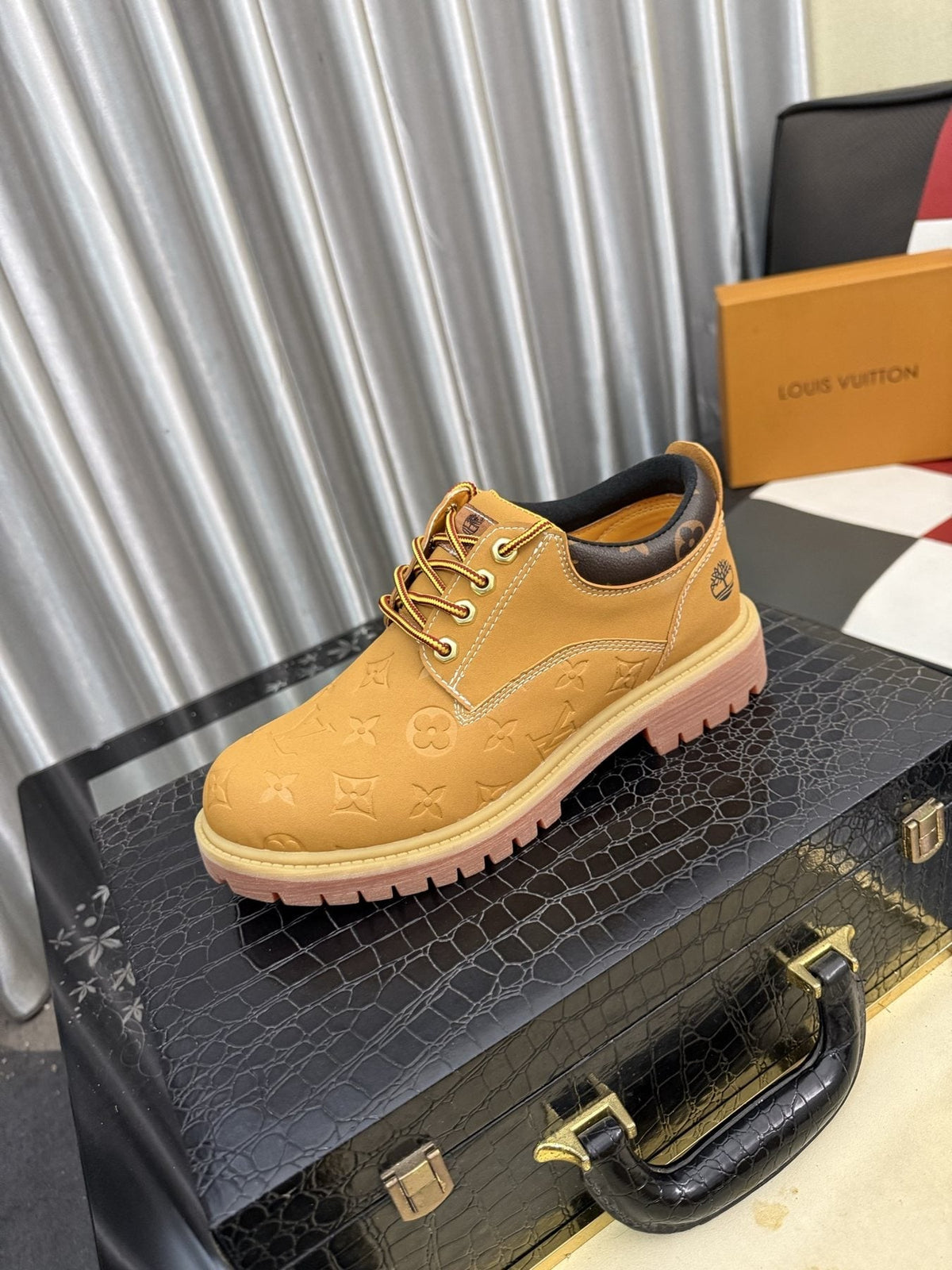 Timberland Patterned Lug Sole Lace-Up Boots — front