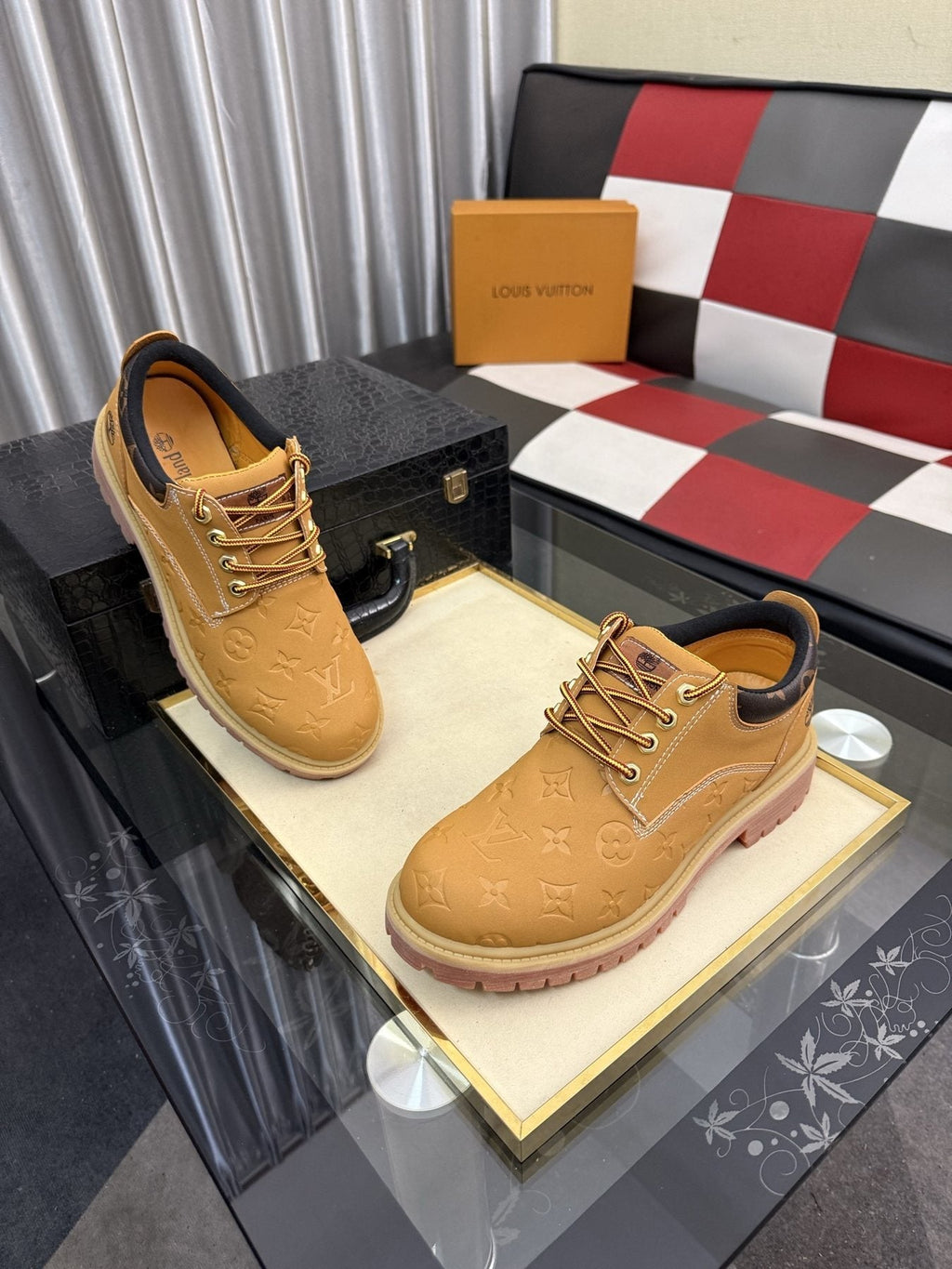 Timberland Patterned Lug Sole Lace-Up Boots — front
