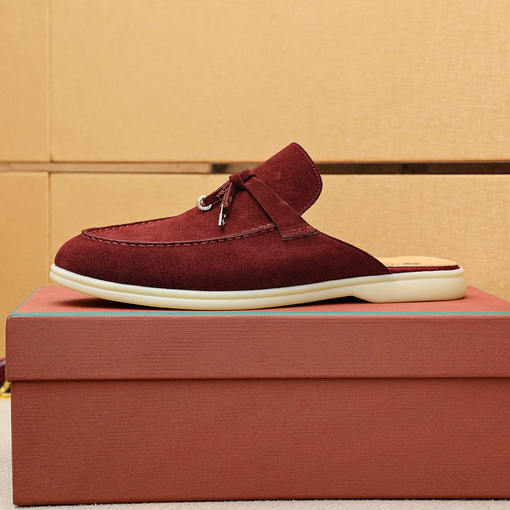 Loro Piana Tassel Backless Loafers — side
