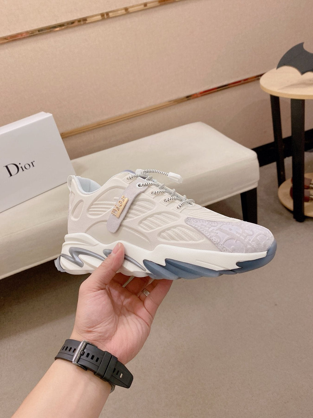 Dior Sculpted Sole Lace-Up Sneakers — side