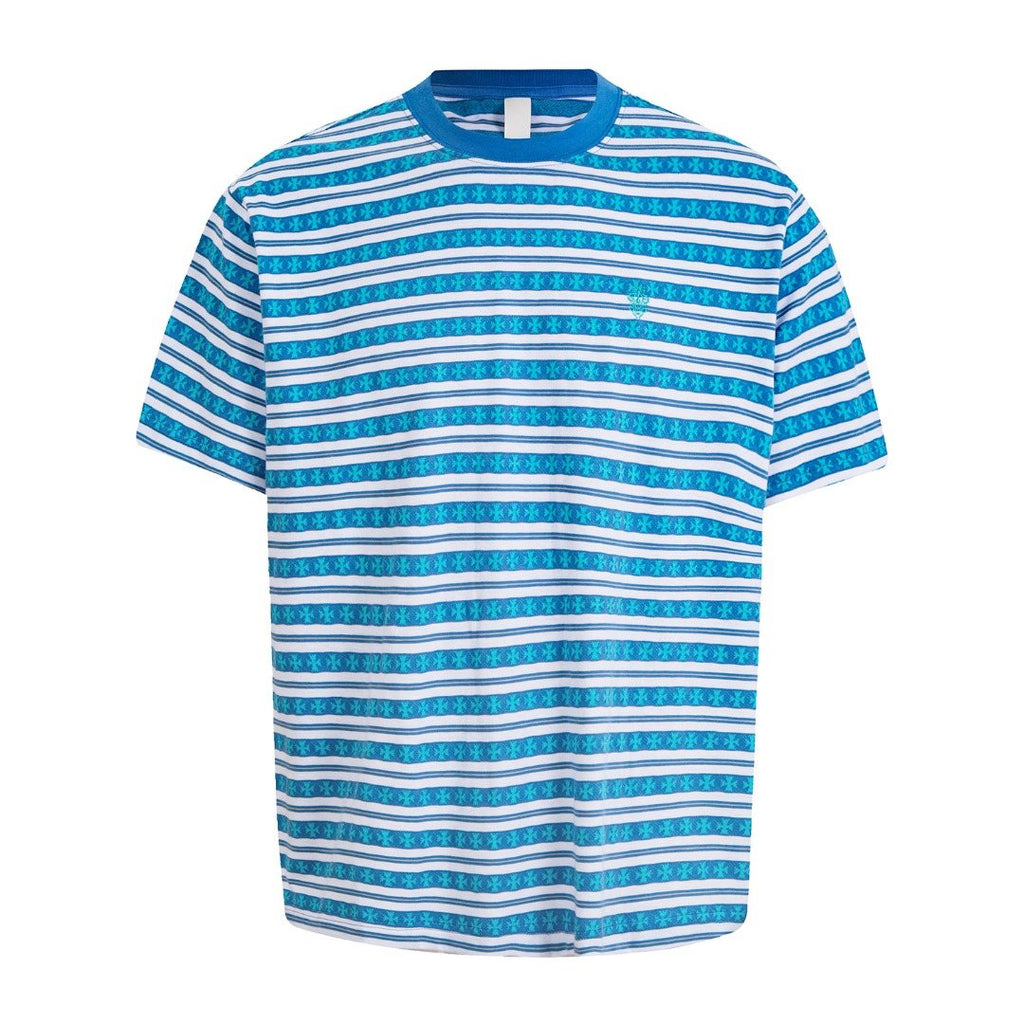 Test2-Chrome Hearts Striped Jacquard Knit T-Shirt — front