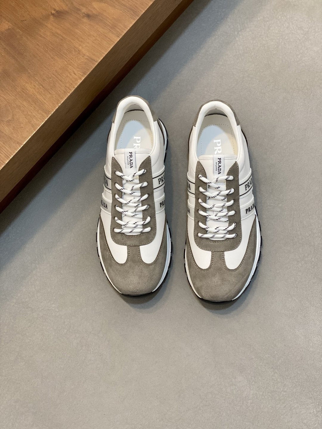 Prada Color-Block Low-Top Sneakers — front
