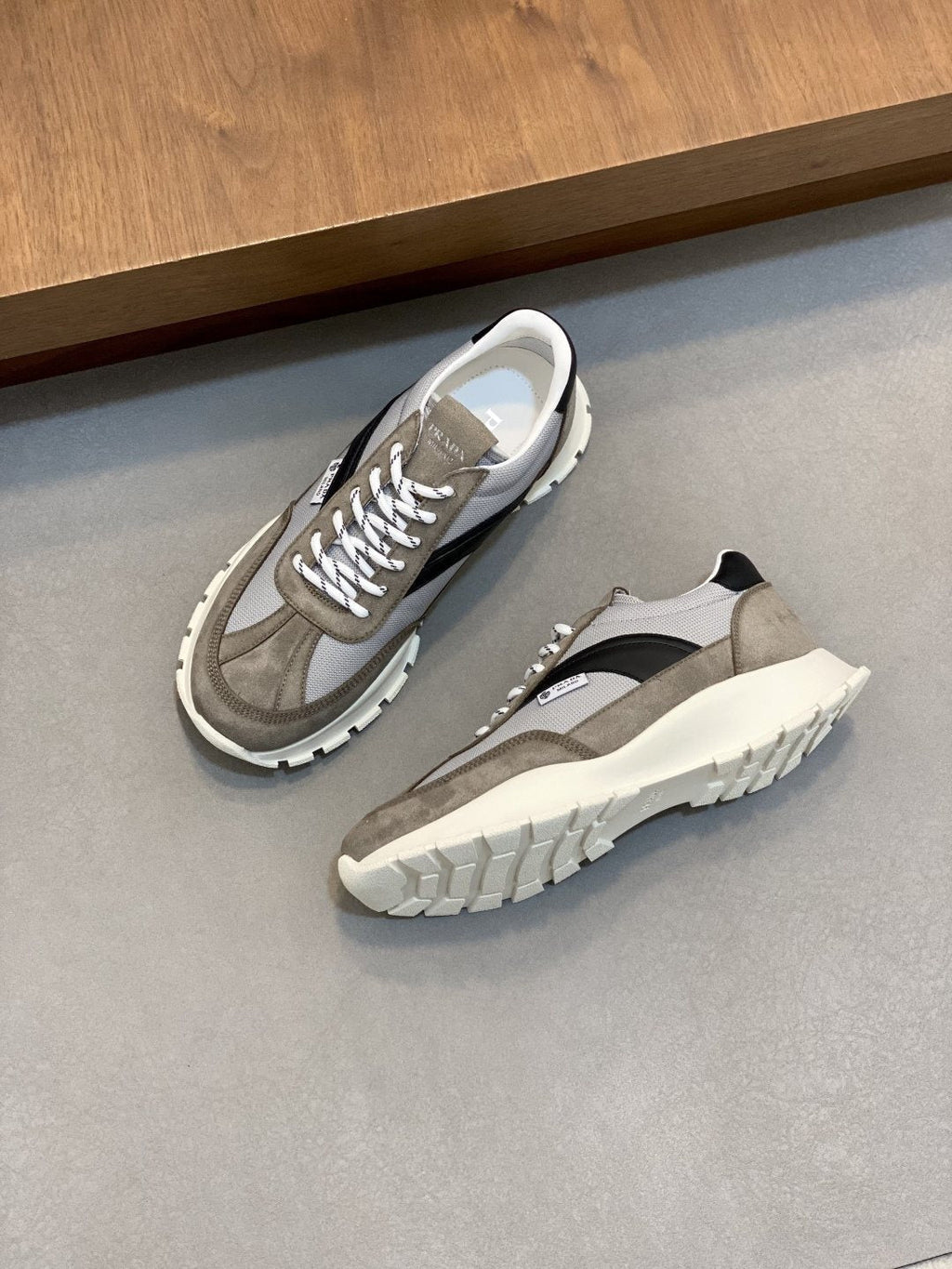 Prada Color-Block Low-Top Sneakers — front