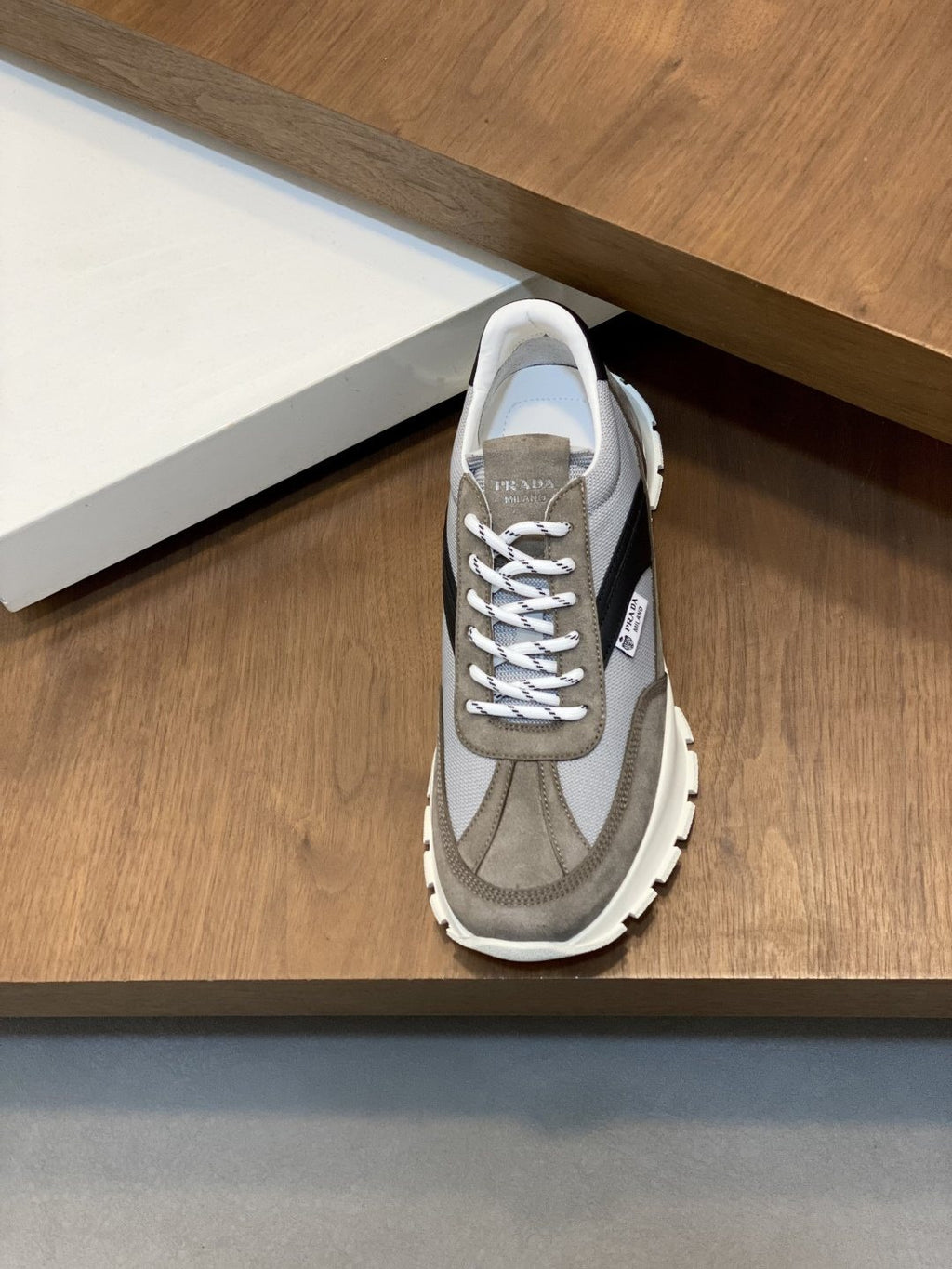Prada Color-Block Low-Top Sneakers — front