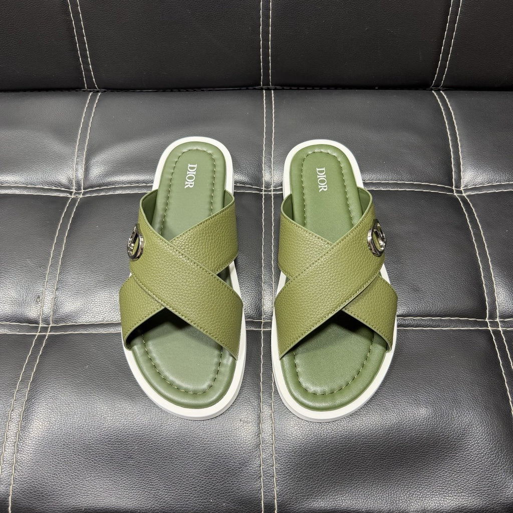 Dior Cross-Strap Slide Sandals — front